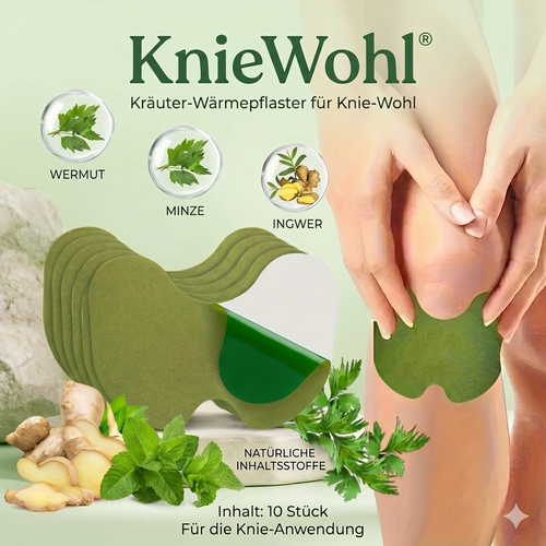 Knie-Wohl® Pflanzliches Wärmepflaster mit Wermut & Ingwer
